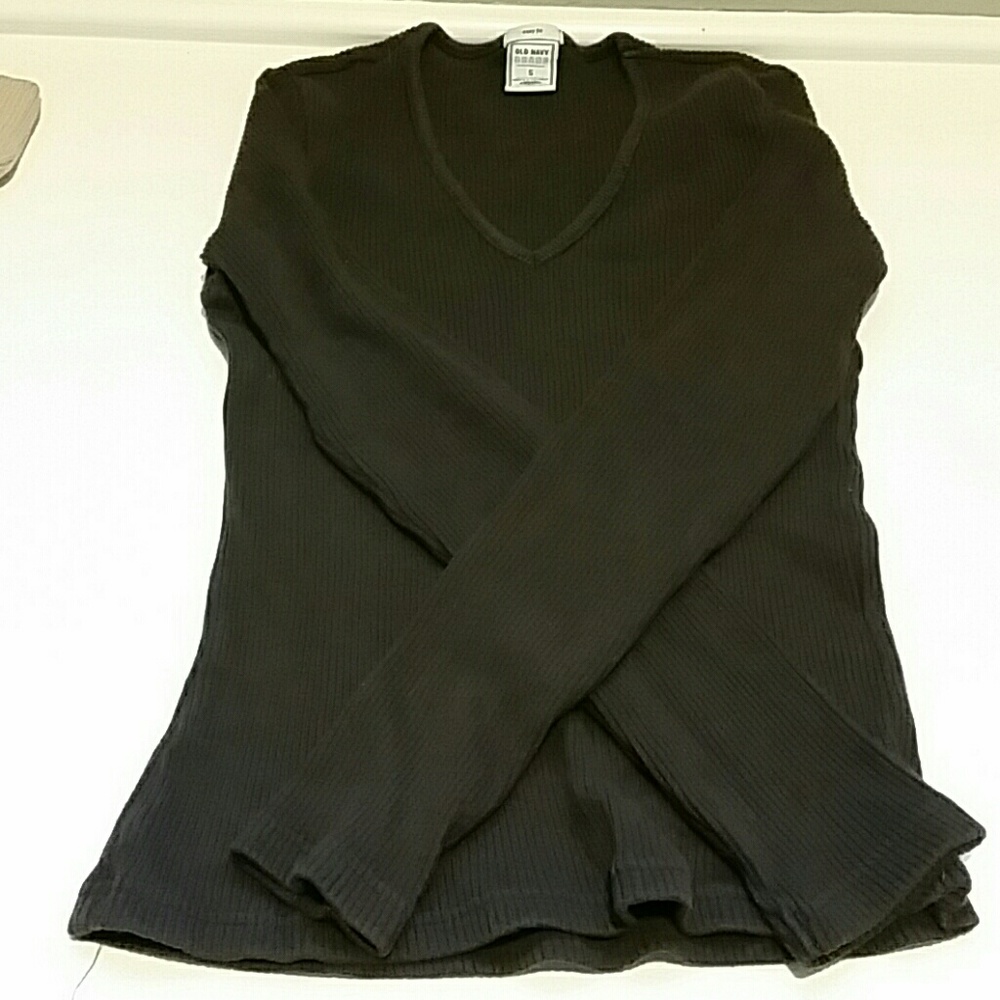 Old Navy Dark brown long sleeve v-neck